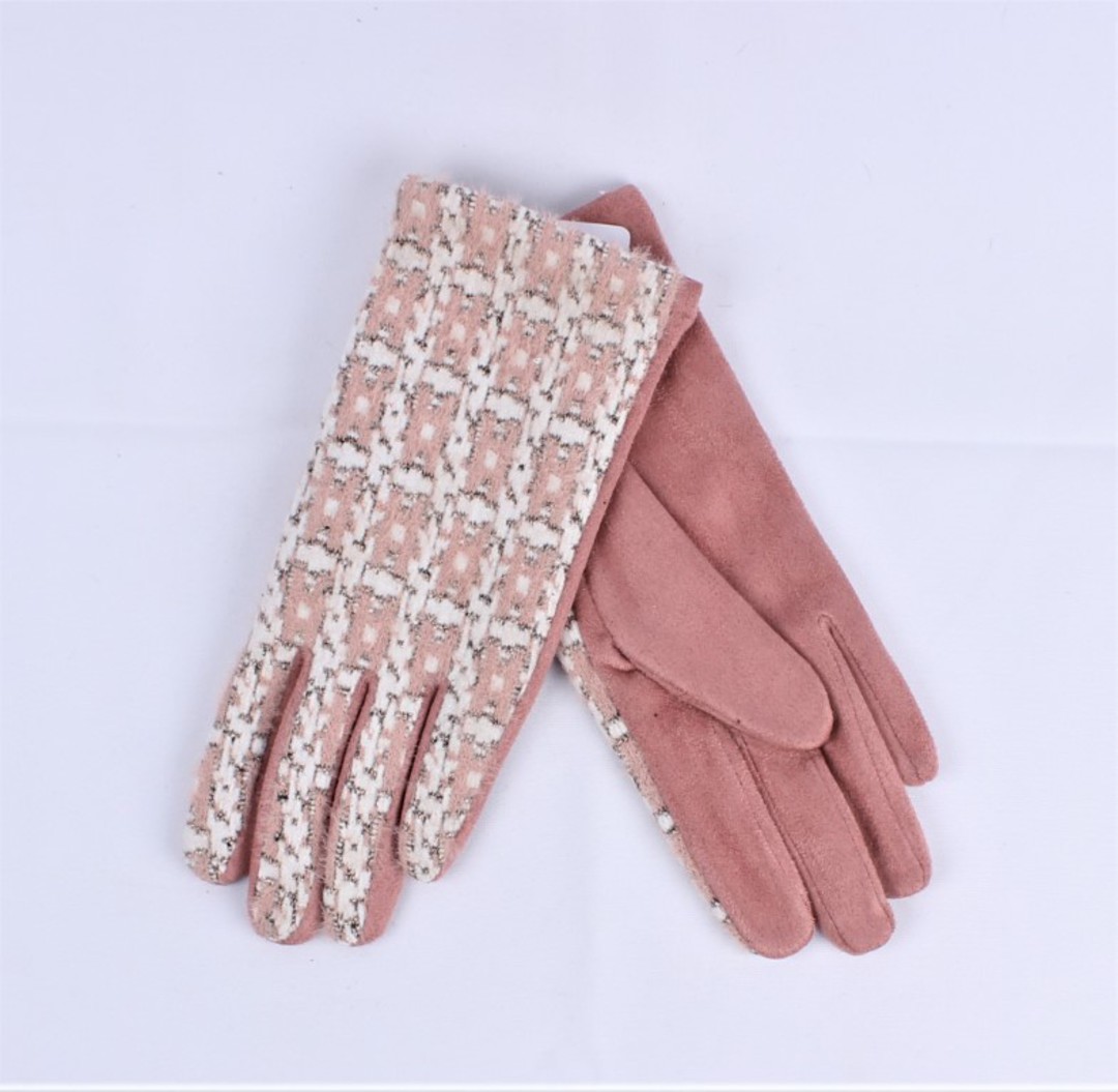 Shackelford winter ladies faux suede textured glove pink Style; S/LK4862PNK image 0